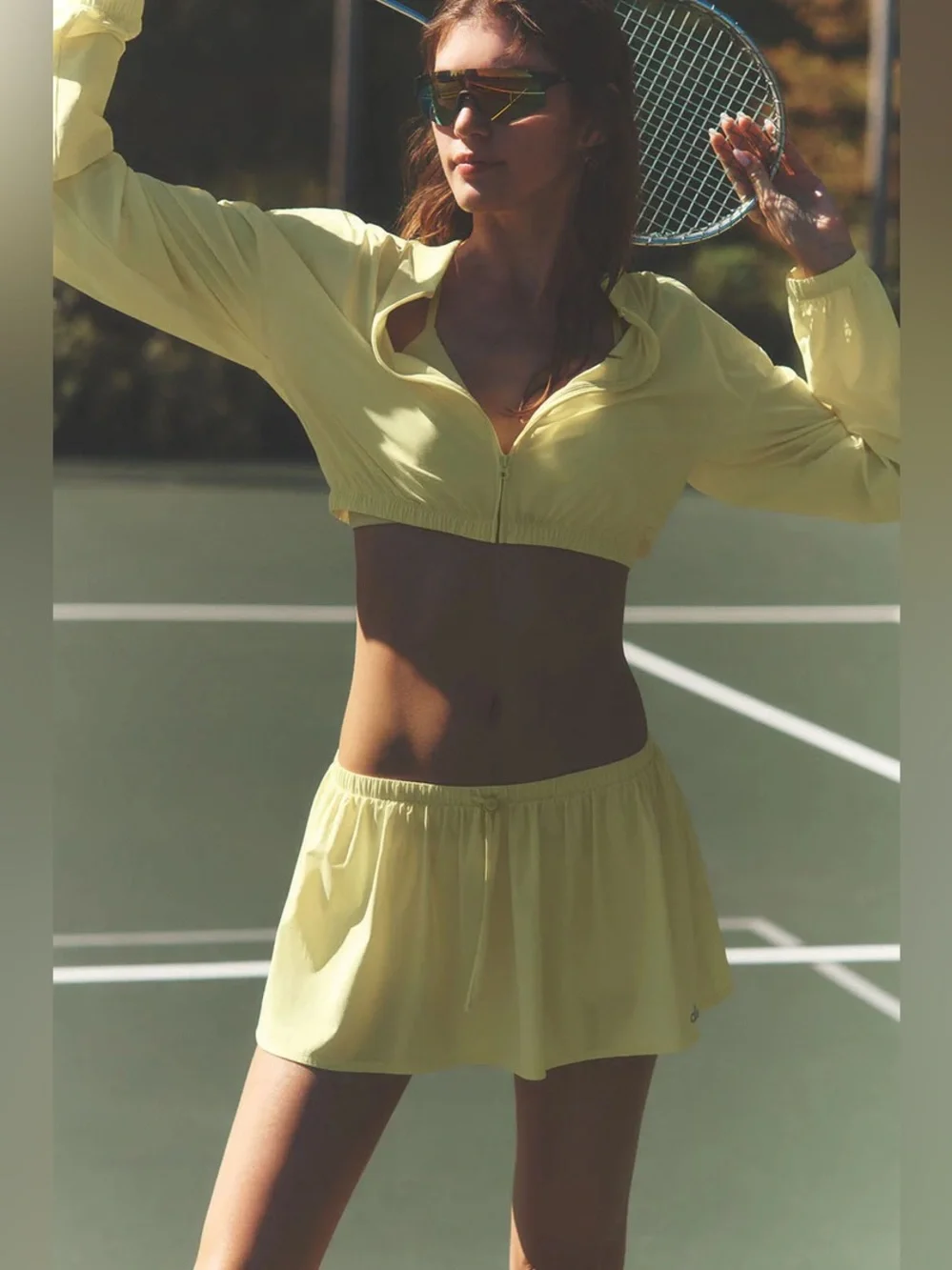 Alo Breezy Tennis Skirt Sunshine Yellow Size Small NWT